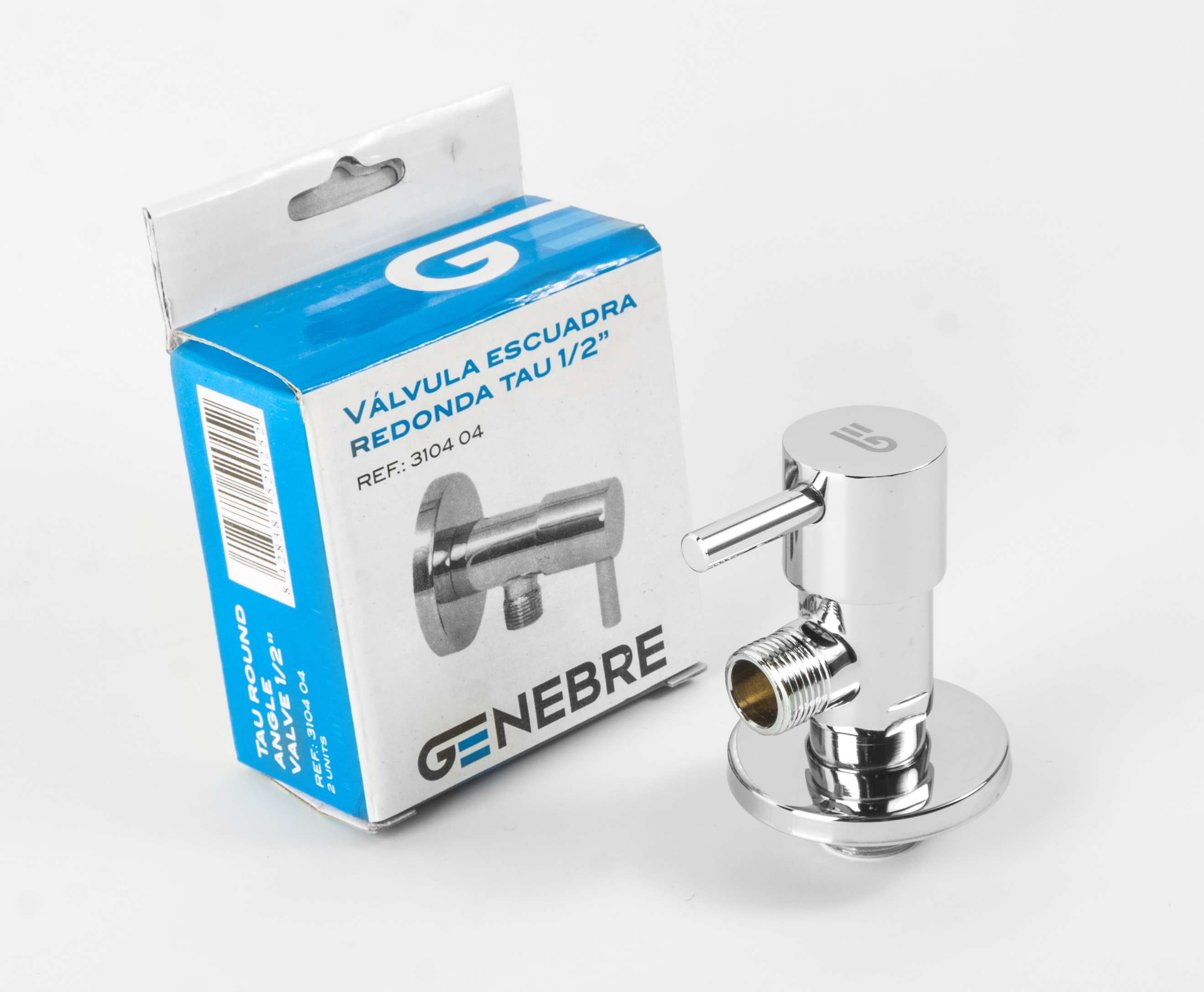 Вентиль для душа Genebre Tau Angle 38 угловой (3104 04)